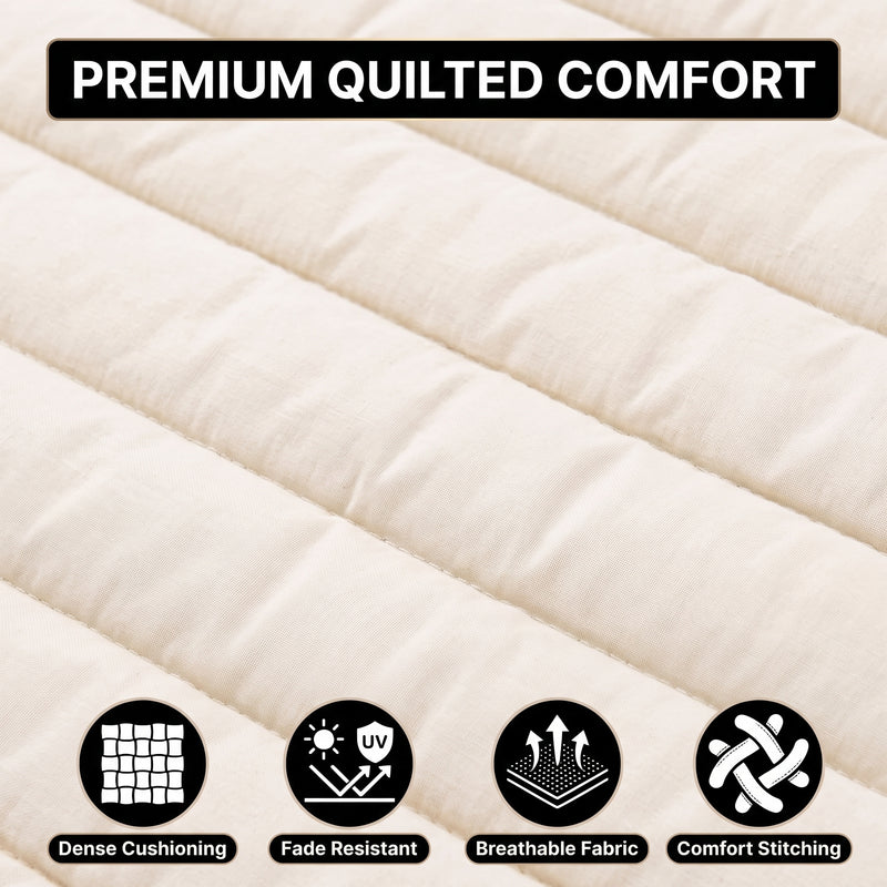 2-Person Quilted Outdoor Hammock 12FT – Double Layer with Pillow & Storage - 9