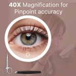 Lighted Magnifying Makeup Mirror – Rechargeable LED - 9