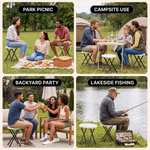 Foldable Table & Step Stool – Heavy-Duty, Portable, Adjustable Height, Indoor/Outdoor Use - 9