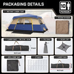 8–10 Person Instant Cabin Camping Tent with Room Divider - 9