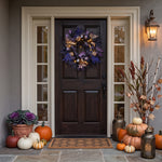 HALLOWEEN WREATH WITH LIGHTS FOR FRONT DOOR – PRE-LIT PUMPKIN, WITCH & GOTHIC PORCH DÉCOR - 9