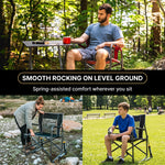 ROCKING CAMPING CHAIR – FOLD-FLAT CHAIR WITH CUP HOLDER - 9