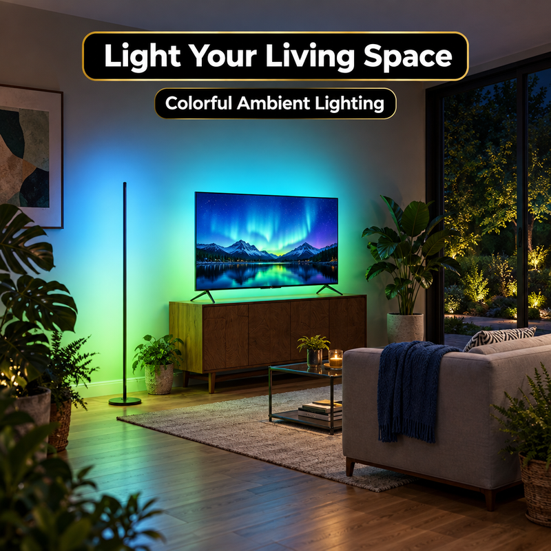 FLOOR LAMP – SMART RGBIC CORNER LAMP WITH MUSIC SYNC - 9