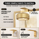 Picture Lights for Wall, Rechargeable Battery Operated LED Gallery Light Bar with Remote & Timer, Dimmable Wireless Wall Sconce for Paintings & Frames - 9