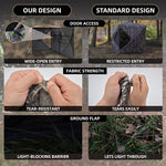 SucceBuy Hunting Blind, 270° & 360° See Through Ground Blind, 2-3 Person / 3-4 Person Pop Up Deer Blind for Hunting with Carrying Bag, Portable Tent - 9
