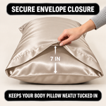 Body Pillowcase – Satin or Mulberry Silk, 20 x 54 in - 9