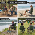 CAMPING CHAIRS – 2-PACK FOLDING CHAIRS WITH COOLER BAG - 9