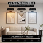Picture Lights for Wall, Rechargeable Battery Operated LED Gallery Light Bar with Remote & Timer, Dimmable Wireless Wall Sconce for Paintings & Frames - 9