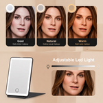 Portable LED Makeup Mirror – Rechargeable, Adjustable Brightness, Compact & Travel-Friendly - 9