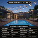 Outdoor Solar String Lights with Remote — Black, 37–108 ft - 9