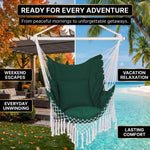 Boho Macramé Fringe Double Hammock Swing – Ultimate Comfort & Style - 9