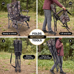 Portable Heated Swivel Hunting Chair – Adjustable, Foldable Blind Seat - 9