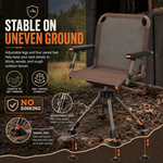 Portable Adjustable Hunting Chair with Swivel & Heated - 9