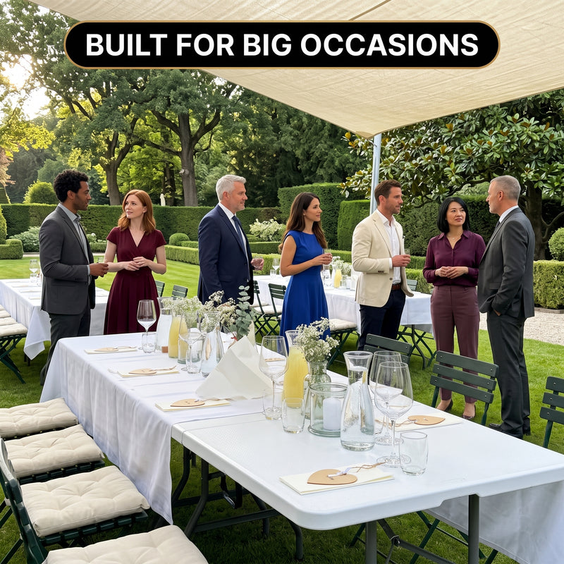 8 ft Heavy Duty Folding Table - 9