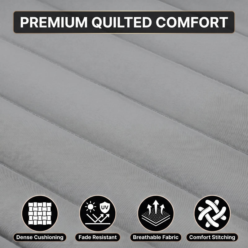 2-Person Quilted Outdoor Hammock 12FT – Double Layer with Pillow & Storage - 9