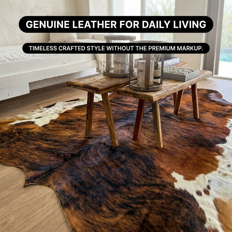 Animal Hide Faux Rug for Living Room, Bedroom & Office - 9