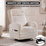 Swivel Accent Chair with Storage, 360 Degree Velvet Small Accent Chair, No Assembly Comfy Bedroom Chair for Living Room, Reading, Dressing Room - 9
