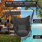 Boho Macramé Fringe Double Hammock Swing – Ultimate Comfort & Style - 9