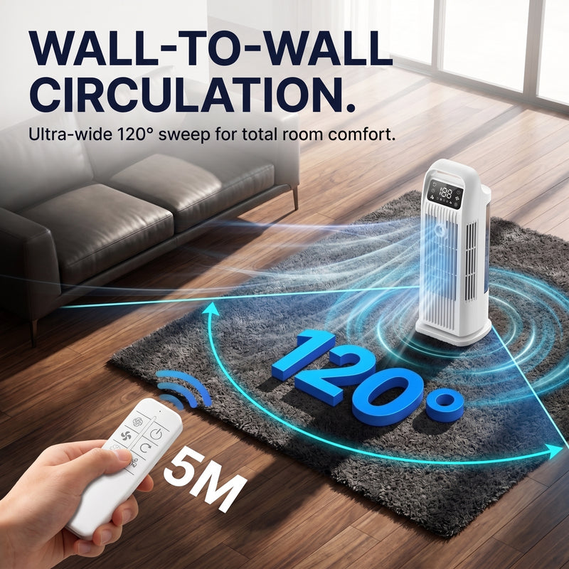 3-in-1 Evaporative Air Cooler Tower Fan with Remote Control - 9