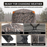Silent Pop Up Hunting Blind with 270° See Through View – Waterproof Camo Ground Blind Tent for Turkey and Deer Hunting, 1-7 Person Capacity - 9