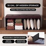BENCH WITH STORAGE – FOLDING OTTOMAN WITH PADDED SEAT - 9
