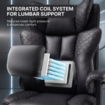 Big & Tall Office Chair with Footrest – Reclining Ergonomic Executive Chair, Wide Memory-Foam Seat, Adjustable Height - 9