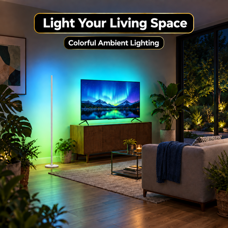 FLOOR LAMP – SMART RGBIC CORNER LAMP WITH MUSIC SYNC - 9