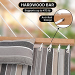Outdoor Double Hammock with Stand for 2 – Heavy Duty Steel Frame, Pillow Included - 9