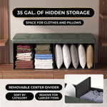 BENCH WITH STORAGE – FOLDING OTTOMAN WITH PADDED SEAT - 9