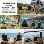 2 Pack Folding Camping Chairs with Cup Holders & Carry Bags - 9