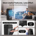 3-in-1 Evaporative Air Cooler Tower Fan with Remote Control - 9