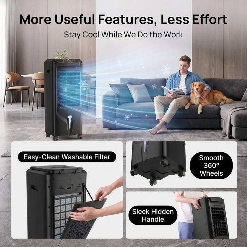3-in-1 Evaporative Air Cooler Tower Fan with Remote Control - 9