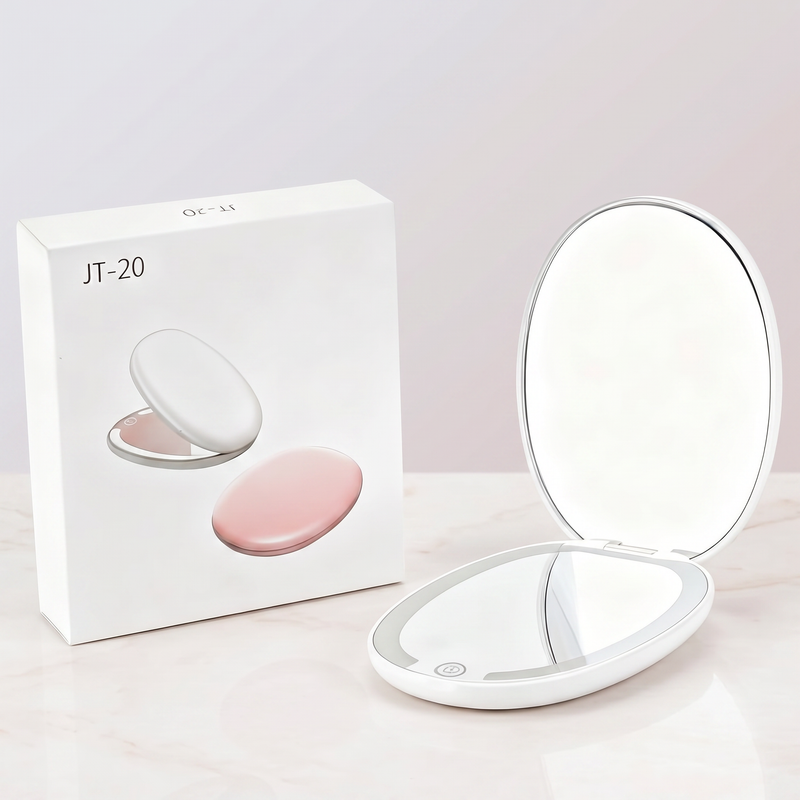 LED Travel Makeup Mirror – Rechargeable & Lighted - 9