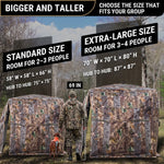 SucceBuy 270° & 360° See Through Pop Up Hunting Blind, 2-3 Person / 3-4 Person Ground Deer Blind with Carrying Bag, Portable Hunting Tent - 9