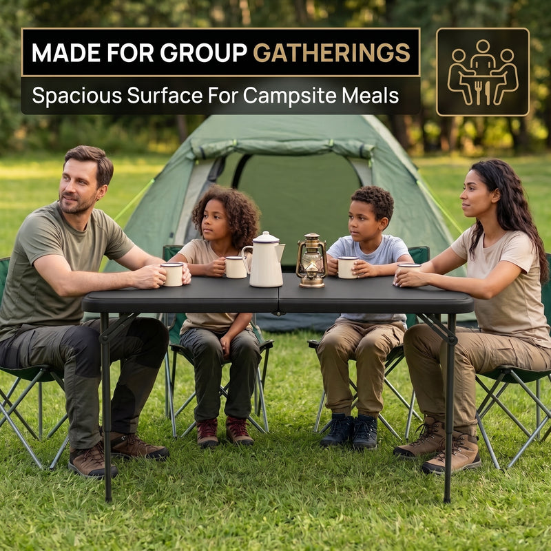 4 ft Adjustable Folding Camping Table - 9