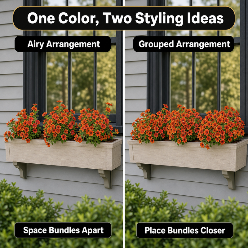 Artificial Fall Flowers for Outdoors – UV-Resistant, 12 Bundles - 9