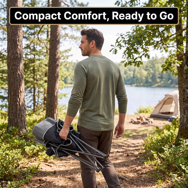Outdoor 4-Piece Folding Chair and Table Set – Perfect for Camping and Picnics - 9