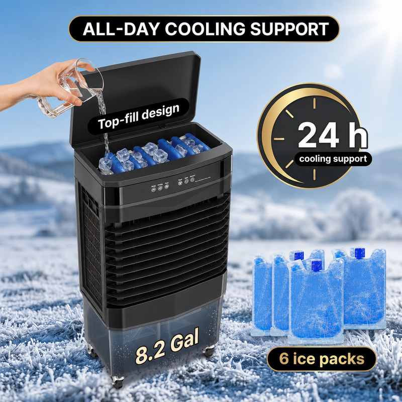 3-in-1 Evaporative Air Cooler Tower Fan with Remote Control - 9