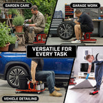 Rolling Mechanic Stool with Tool Tray - Creeper Seat with Wheels for Garage & Shop, Rolling Work Stool with Wheels for Mechanics, Auto Repair Workshop - 9