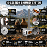 PORTABLE WOOD STOVE FOR CAMPING, TENT STOVE - 9