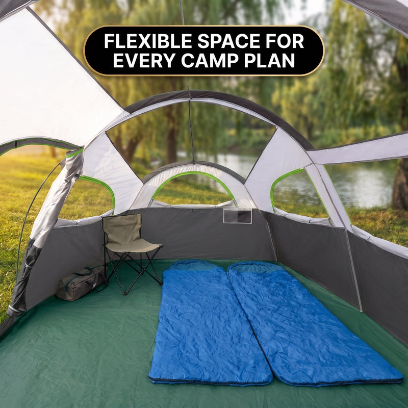 5–8 PERSON FAMILY DOME CAMPING TENT – WATERPROOF OUTDOOR TENT WITH RAINFLY & CARRY BAG - 9