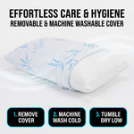 Adjustable Cooling Shredded Memory Foam Pillows, Set of 2 – Standard, Queen & King - 9