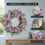 HYDRANGEA WREATH FOR FRONT DOOR – ARTIFICIAL FLORAL PORCH DÉCOR - 9
