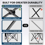 Heavy Duty Portable Folding Camping Chair with Cup Holder & Cooler Pocket - 9