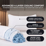 Gel Memory Foam Pillows, Set of 2 – Firm Quilted & Dual-Sided Cooling - 9