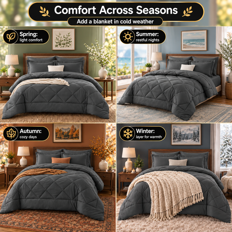 BEDDING SETS – 7-PIECE COMFORTER SET WITH SHEETS - 9