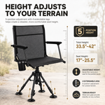 Portable Adjustable Hunting Chair with Swivel & Heated - 9