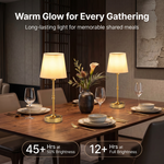 Cordless Rechargeable Table Lamp with Fabric Shade – Dimmable LED Desk Lamp - 9