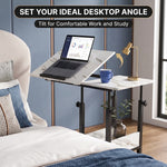 C-SHAPED END TABLE WITH CHARGING STATION – ADJUSTABLE HEIGHT - 9