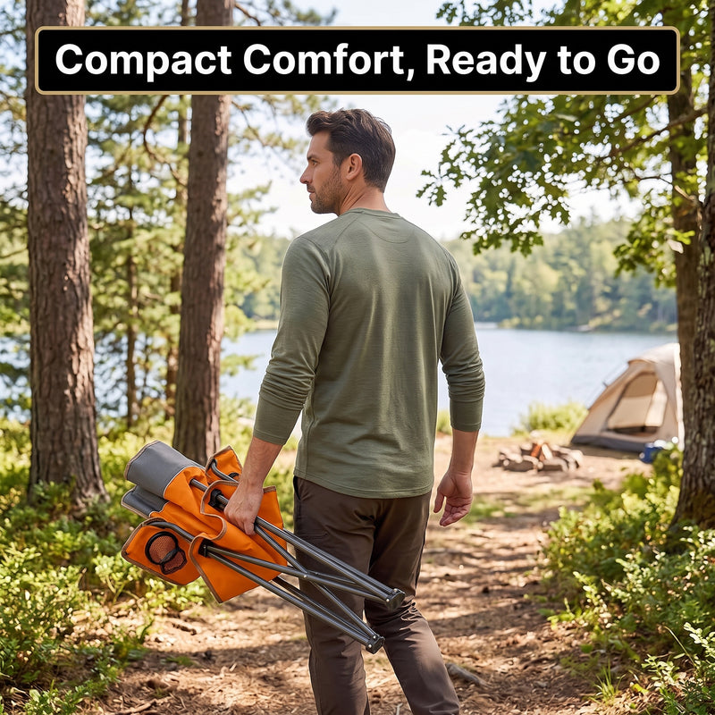 Outdoor 4-Piece Folding Chair and Table Set – Perfect for Camping and Picnics - 9